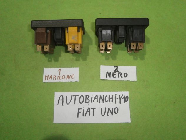 Interruttori pulsanti alza vetro Fiat uno Autobianchi y10 NERI MARRONI "NUOVI" - Foto 10