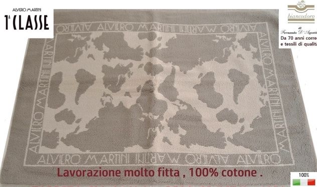 Tappeto ALVIERO MARTINI 1^CLASSE multiuso in cotone cm. 63 x 91 double face - Foto 9