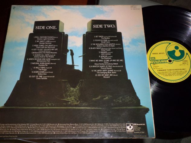 MONUMENT TO BRITISH ROCK 20 Rock, Pop Classic - LP / 33 giri Beatles, ELO, 1979 - Foto 2