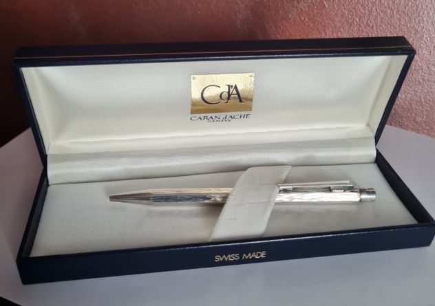 Penna a sfera Caran d'Ache Geneve vintage completa di custodia originale - Foto 4