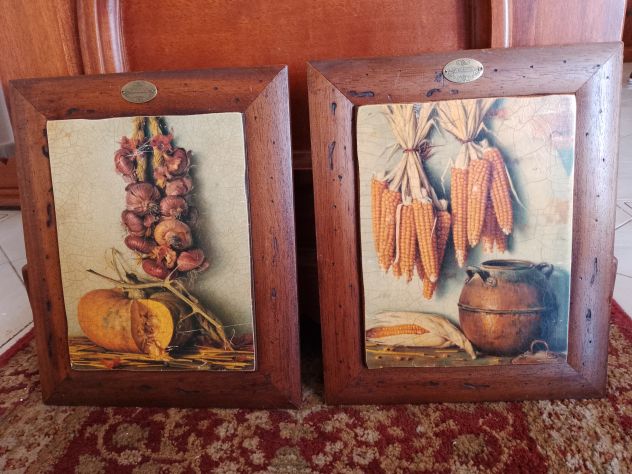Coppia Quadri Vintage Esposizione Made in Francia