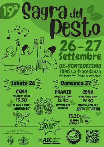 26/09  - 27/09:19° Sagra del Pesto