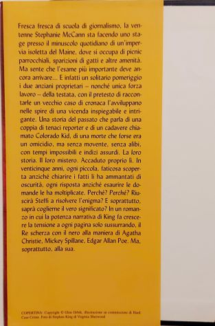 Colorado Kid di Stephen King Ed. Sperling & Kupfer, ottobre 2005 pari a nuovo - Foto 2
