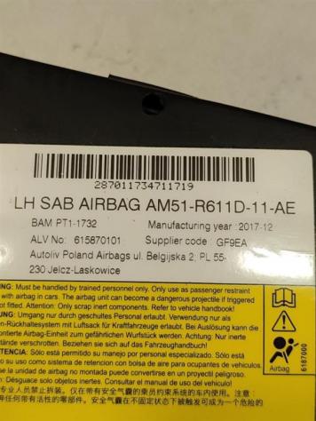 AIRBAG SEDILE SINISTRO FORD Focus S. Wagon 6° Serie AM51-R611D-11-AE XWDB/D/E (1518) - Foto 2