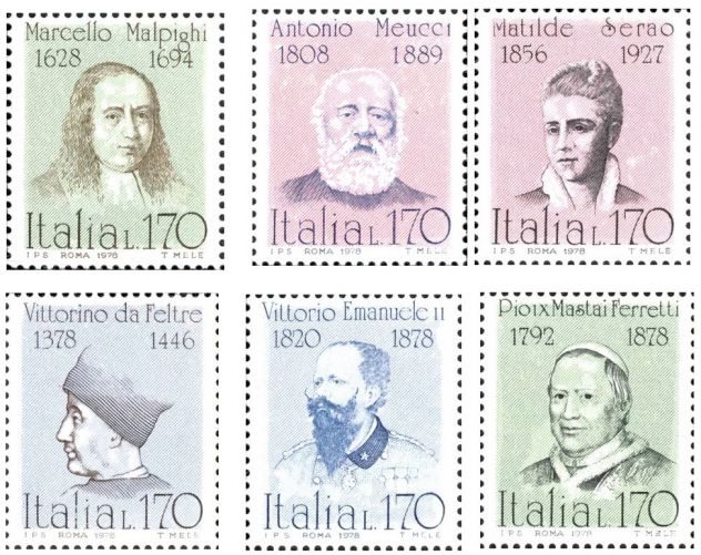 ITALIA francobolli serie: UOMINI ILLUSTRI - Foto 5
