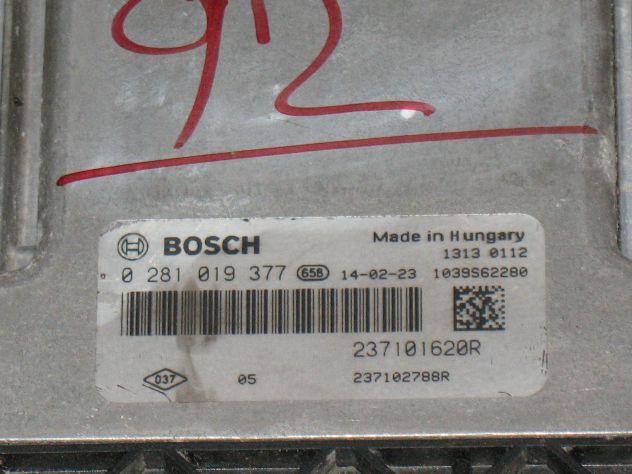 0281019377 ECU RENAULT 2.0, 0281019377 237101620 R 237101620R EDC17CP58 - Foto 2