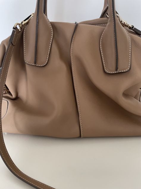 BORSA TOD'S MOD. D-BAG IN PELLE BEIGE - Foto 4