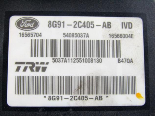 8G91-2C405-AB CENTRALINA POMPA AGGREGATO ABS FORD GALAXY 2.0 D 103KW AUT 5P (2008) RICAMBIO USATO 16565704 54085037A 16566004E - Foto 5