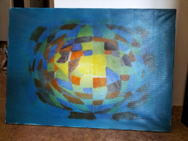 Quadro Sfera Astratta di Natale Autelitano anni 80 - Foto 10