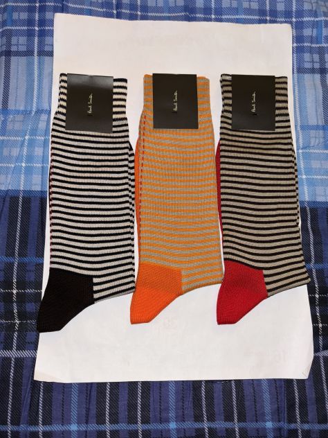 3 PAIA CALZE NUOVE DA UOMO FIRMATE ORIGINALI”PAUL SMITH”MADE IN ITALY - Foto 10