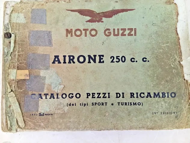 Catalogo Pezzi di Ricambio Moto Guzzi Airone 250 cc Turismo e Sport IV Edizione