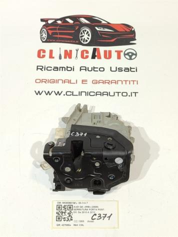SERRATURA POSTERIORE DESTRA AUDI Q5 Serie (8RB) 8K0839016C CGL (0812) - Foto 3