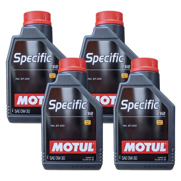 4 Litri MOTUL SPECIFIC 2312 0W30 Olio motore sintetico per motori PSA