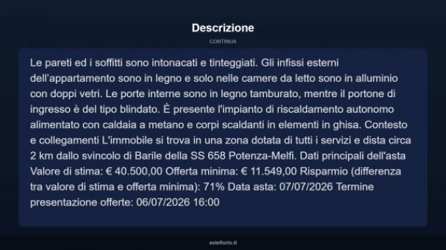 Immobile in asta di 78 m² in vendita a Barile - Foto 11