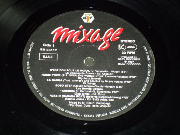 MIXAGE - Mixage Happy New Year Compilation LP / 33 rpm 1987 Italy Baby Records - Foto 3