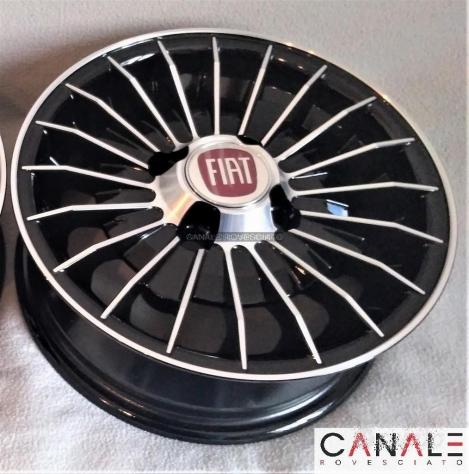 Cerchi grifo 4,5x 12 4x98 neri bianchi fiat 126 - Foto 9