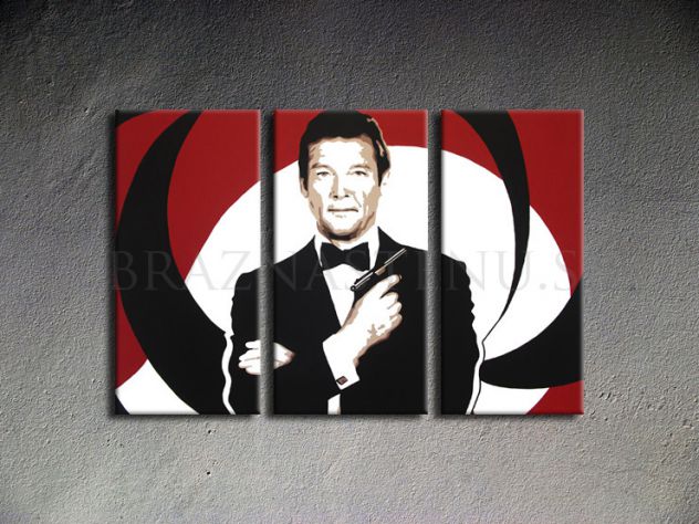 Quadro James Bond dipinto a mano pop art - Foto 2