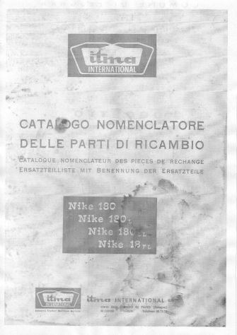 Catalogo parti di ricambio per trattore ITMA Nike 180