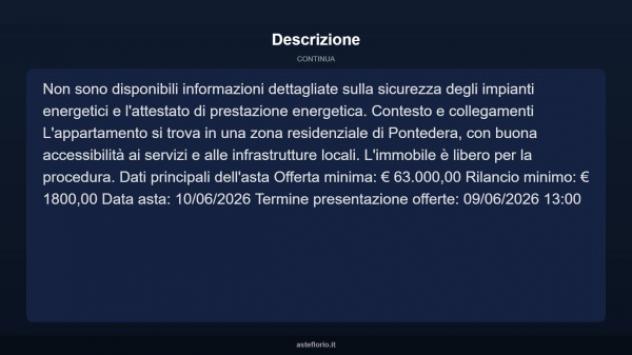 Immobile in asta di 82 m² in vendita a Pontedera - Foto 4