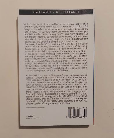 Sfera di Michael Crichton Ed.Garzanti, febbraio 1997 come nuovo - Foto 2
