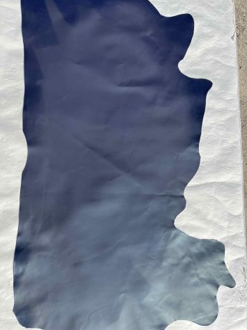 Pelle di vitello bleu oleografica effetto cangiante - Foto 9