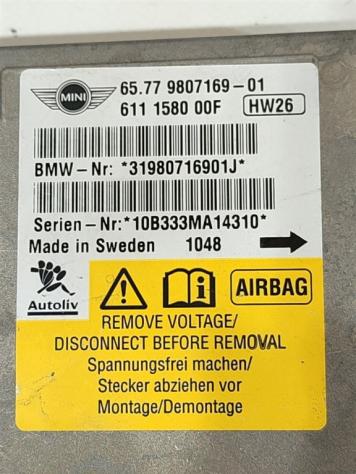 CENTRALINA AIRBAG MINI Countryman 1° Serie 65.77 9807169 N47C16A (10) - Foto 2