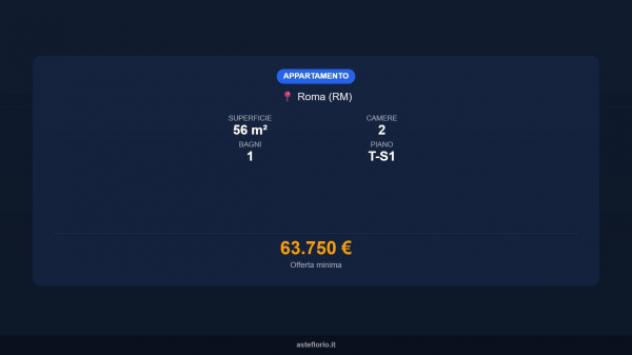 Immobile in asta di 56 m², box auto in vendita a Roma - Foto 14