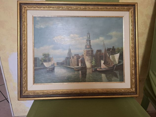 QUADRO WILLEM JOHANNES BURKSEN - VEDUTA DI AMSTERDAM