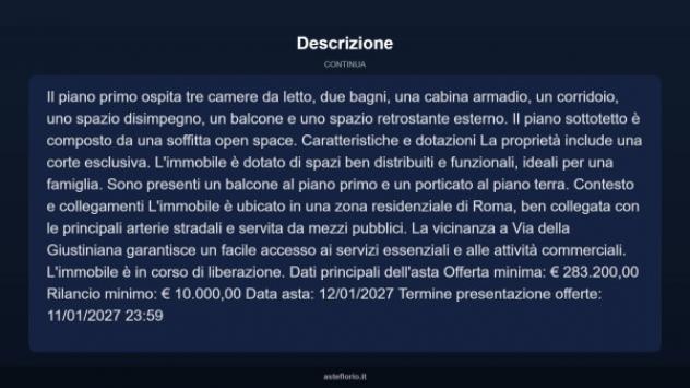 Immobile in asta di 307 m² con più di 5 locali in vendita a Roma - Foto 17