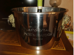 Seau a glace-secchiello Champagne Moet et Chandon in metallo cromato