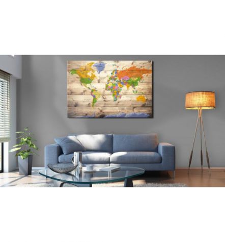 Quadro Di Sughero Con Mappamondo Campagnolo Arredalacasa - Foto 2