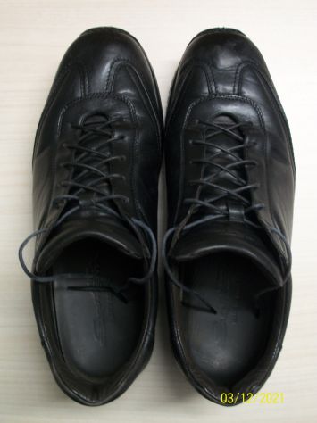 Santoni uomo snickers in pelle nere usate - Foto 8