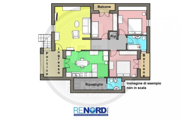 RIF. VIL9361 - VILLANTERIO - Affittasi appartamento di 4 locali, doppi servizi, balconi, box e area esterna. - Foto 2