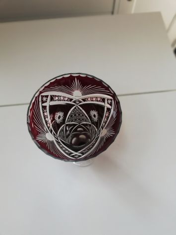 Vaso Vintage Cristallo di Boemia Rosso - Foto 4
