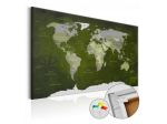 Quadro Di Sughero Mappamondo Sfondo Verde Arredalacasa