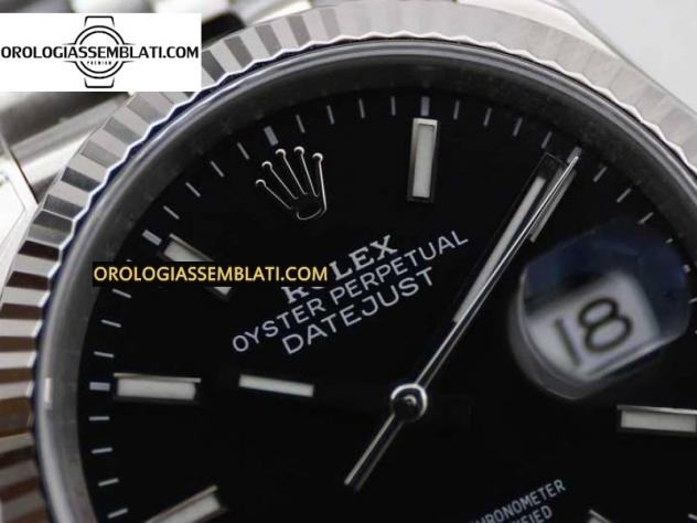 Replica Rolex DATEJUST 36 SS 116234 1:1 BEST EDITION ACCIAIO 904L QUADRANTE NERO SUL BRACCIALE JUBILEE 3135 - Foto 4