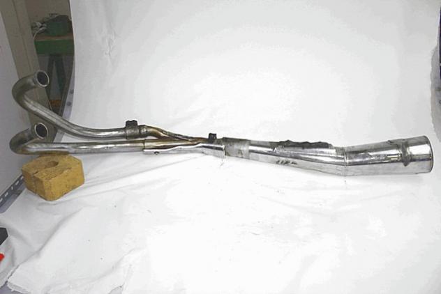 GRUPPO DI SCARICO SINISTRA SILENZIATORE COLLETTORE HONDA CB 750 F RC04 1980 - 1984 HM 445 LEFT EXHAUST SYSTEM DA RESTAURARE - Foto 2