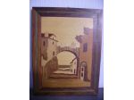 Quadro di legno ad intarsio 23x18 cm.