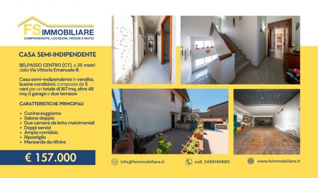 CODICE 6250 IMMOBILE 167 MQ CON GARAGE 48 MQ A BELPASSO-BORRELLO