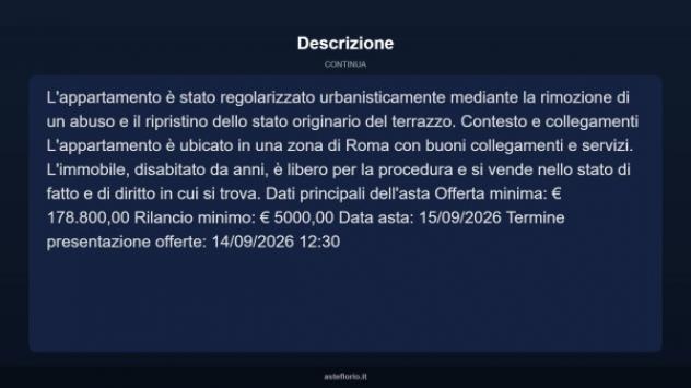Immobile in asta di 110 m² con più di 5 locali in vendita a Roma - Foto 4