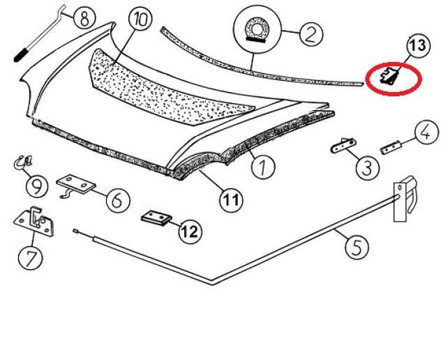 7AA930 STAFFA ARTICOLAZIONE COFANO ANT. DX AIXAM MINAUTO A.721 741 751 SCOUTY - Foto 2