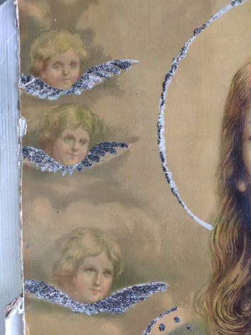 ANTICA STAMPA SACRA ANNI 20 CON IMMAGINE DEL CRISTO - Foto 3