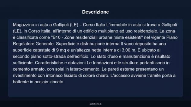 Immobile in asta di 9 m² in vendita a Gallipoli - Foto 10