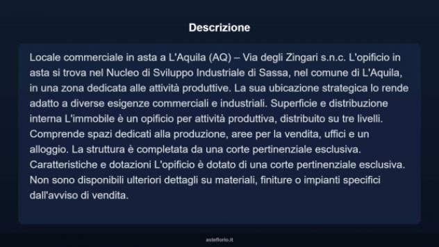 Immobile in asta di 1500 m² in vendita a L'Aquila - Foto 3