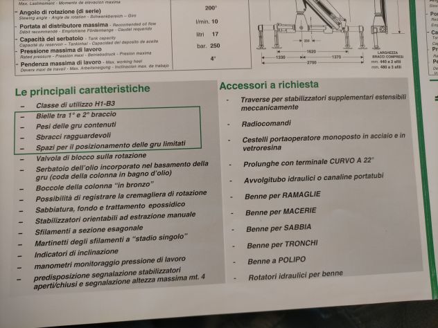 Vendesi Gru NUOVE Airone versione A20-S2 o A20-S3 con 2 o 3 sfili idraulici - Foto 10