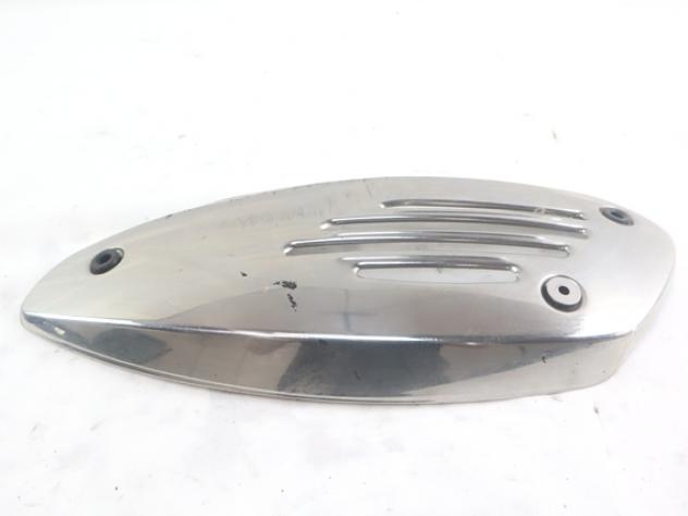 PIAGGIO VESPA GTS 300 SUPER 1A0093185 COVER CROMATA PARACALORE MARMITTA 08 - 16 HEATGUARD MUFFLER CON GRAFFI - Foto 3