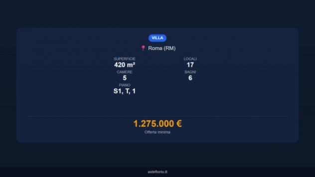 Immobile in asta di 420 m² con più di 5 locali e box auto in vendita a Roma - Foto 16