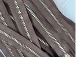 X76 Cerniere Lampo Zip metallo YKK senza tiretto cm 20 Marrone – Pz. 90