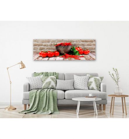 Quadro Top Seller Con Frutta E Verdura ARREDALACASA Cm. 120x40 - Foto 2