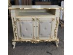 Credenza foglia oro legno ecopelle camera sala da pranzo con spedizione